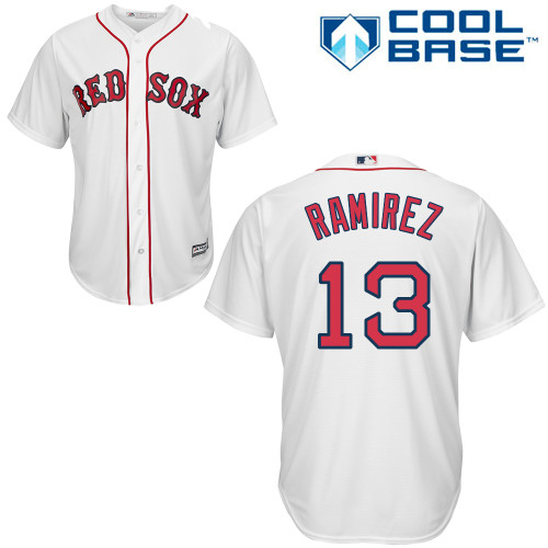 Red Sox #13 Hanley Ramirez White Cool Base Stitched Youth MLB Jersey